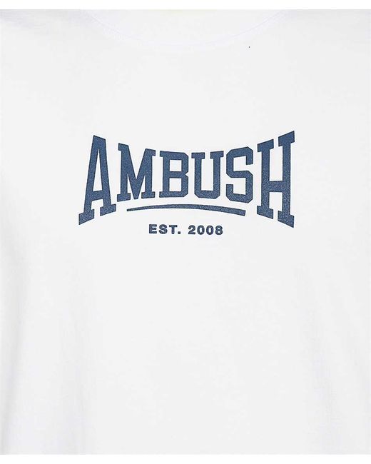 Ambush White Cotton T-Shirt for men