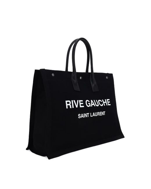 Saint Laurent Black Rive Gauche Tote Bag