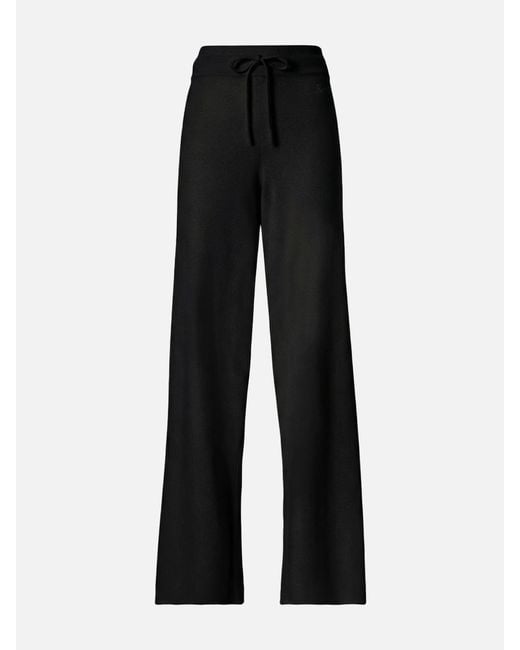 Mc2 Saint Barth Black Savine Knitted Pants Cashmere Blend