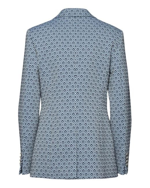 ボトムスその他 Etro Single-Breasted Blue Jacquard Jacket With Medallion SINGLE-BREASTED JACQUARD JACKET | Jackets | ETRO