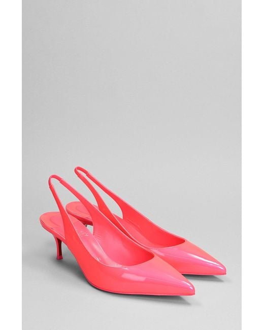 Christian Louboutin Pink Kate Sling 55 Pumps In Leather