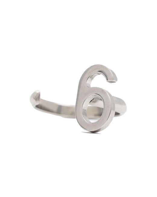 Maison Margiela White 6 Logo Set Of 2 Rings
