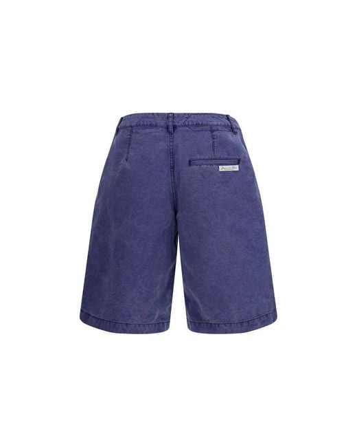 Jacquemus Blue Cotton Bermuda Shorts for men