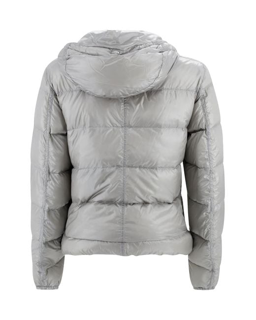 Herno Gray Puffer Jacket With Hood