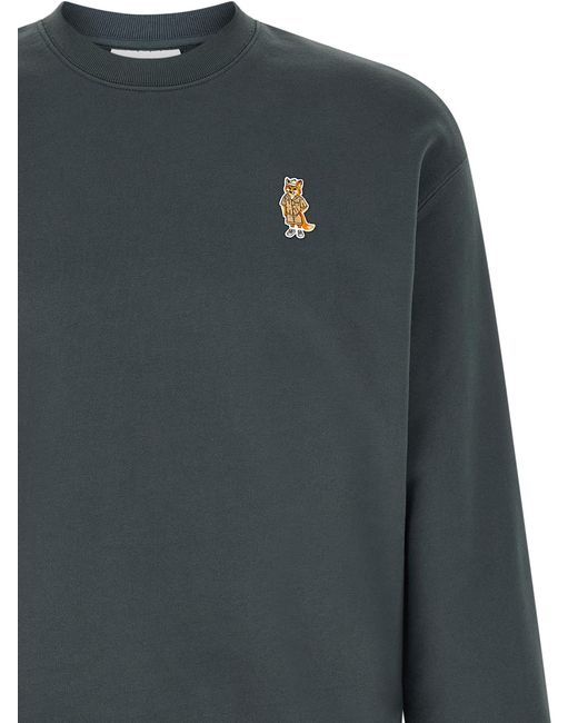 Maison Kitsuné Gray Dressed Fox Sweatshirt for men