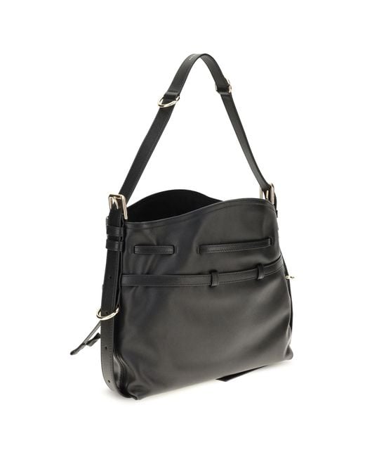 Givenchy Black Bucket Bag Voyou Glossy Leather Calf