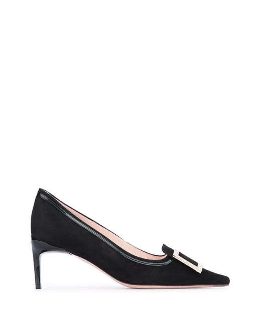 Roger Vivier Black Viv Canarette Decollete 55