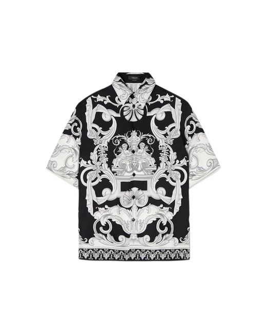 Versace Informal Shirt Silver Baroque for Men | Lyst
