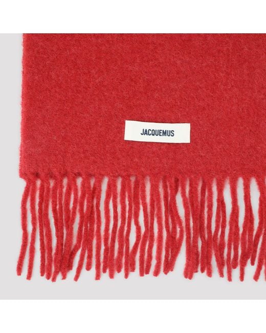 Jacquemus Red L Echarpe Carro Scarf