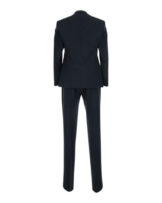 Emporio Armani Blue Suit Single-Breasted Wool for men