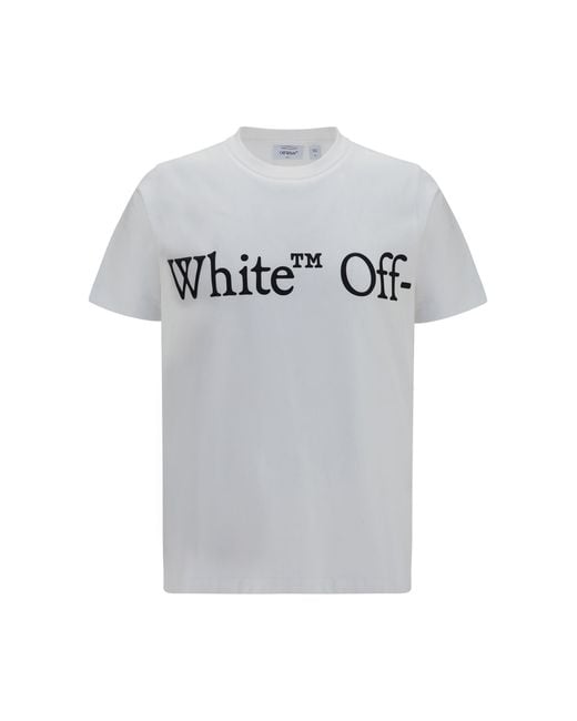 Off-White c/o Virgil Abloh Gray Bookish Scarf T-Shirt Cotton T-Shirts for men