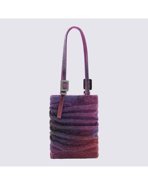 Benedetta Bruzziches Purple Silk Blend Lollo Handle Bag