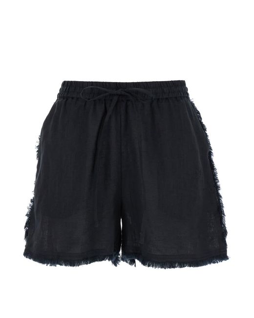 P.A.R.O.S.H. Blue Shorts With Drawstring And Fringed Hem