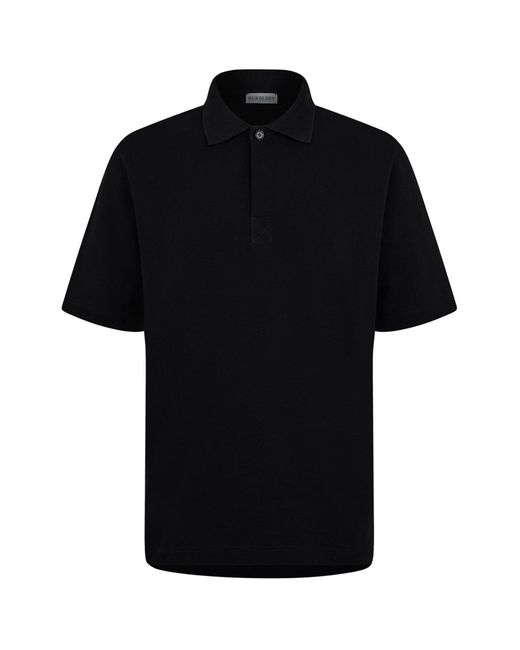 Burberry Black Short Sleeved Polo Shirt for men