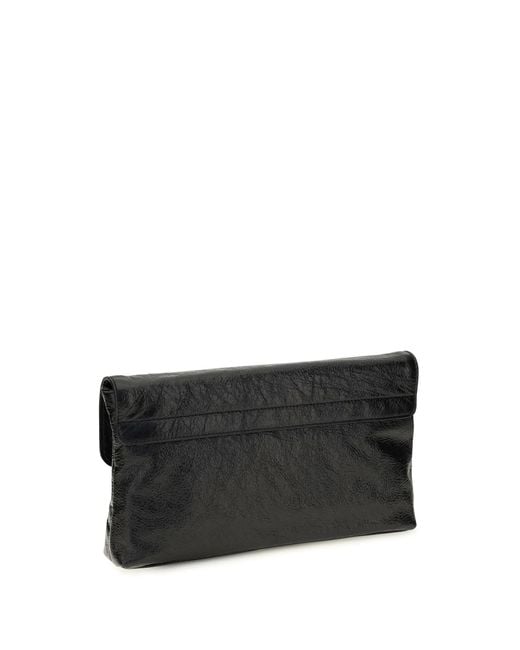 Balenciaga Black Le City Clutch Lambskin Lamb Ovis Aries Clutches