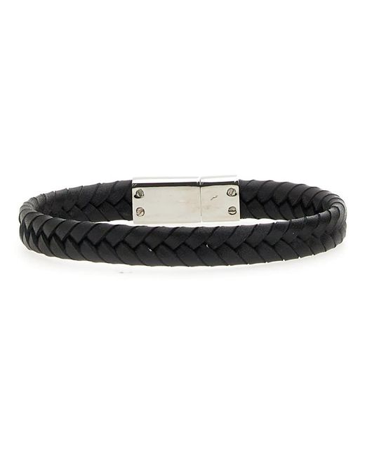 Paul Smith Black Logo Bracelet for men