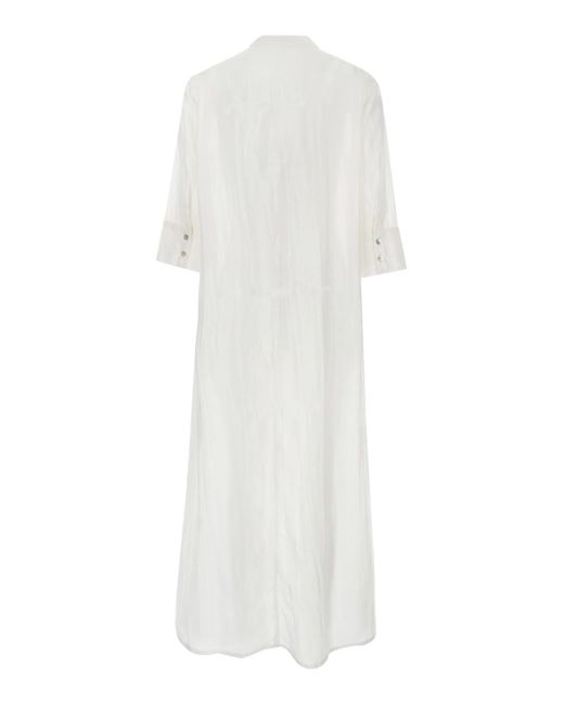 THE ROSE IBIZA White Long Dress With Buttons