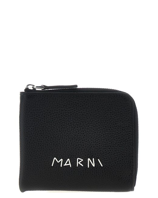 Marni Black Logo Wallet for men