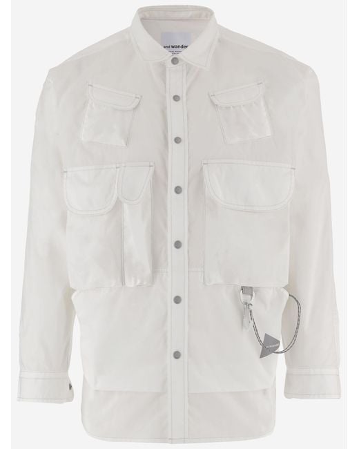 And Wander White Shirt Cotton-Blend for men