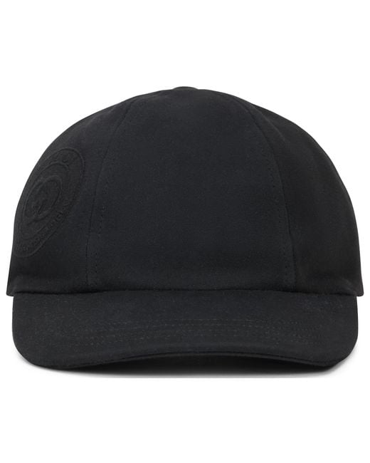Gucci Black Cap Curved Brim Cotton Hat for men