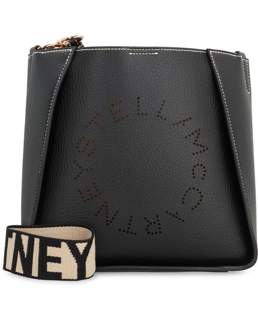 Stella McCartney Black Stella Logo Shoulder Bag Polyurethane
