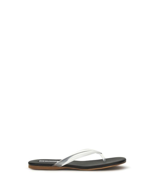Senso White Leather And Rubber Flip-Flop Sandals Upper: Rubber; Sole