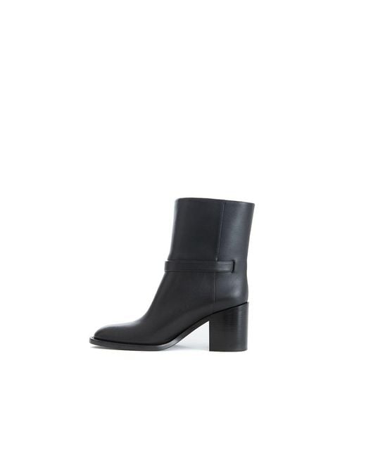 Burberry Gray Leather Ankle Boots