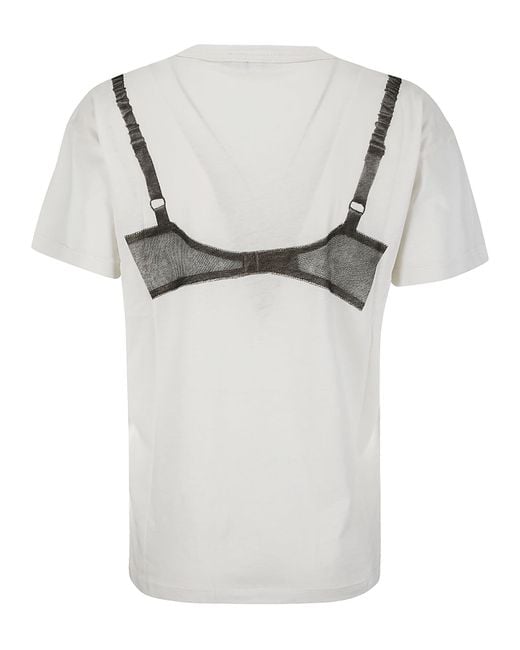 shushutongVaquera Women's Gray T-shirt Bra Print - Tシャツ/カットソー(半袖/袖なし)