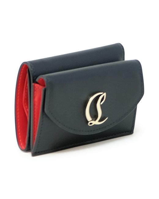 Christian Louboutin Black Leather Loubi54 Wallet