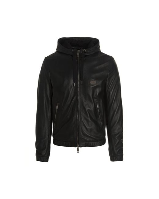 Dolce & Gabbana Black Dg Essential Casual Jackets for men