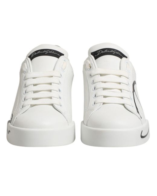 Dolce & Gabbana Metallic Low Top Leather Sneaker Shoes 100Lf