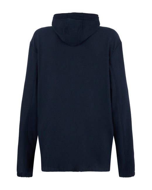 Boss Blue Hooded Sweatshirt Polyester for men