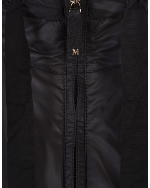 Max Mara Black Cool Cropped Bomber Jacket