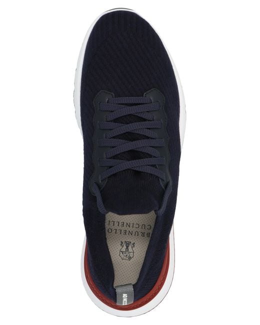 Brunello Cucinelli Blue Polyethylene Athletic Sneakers for men