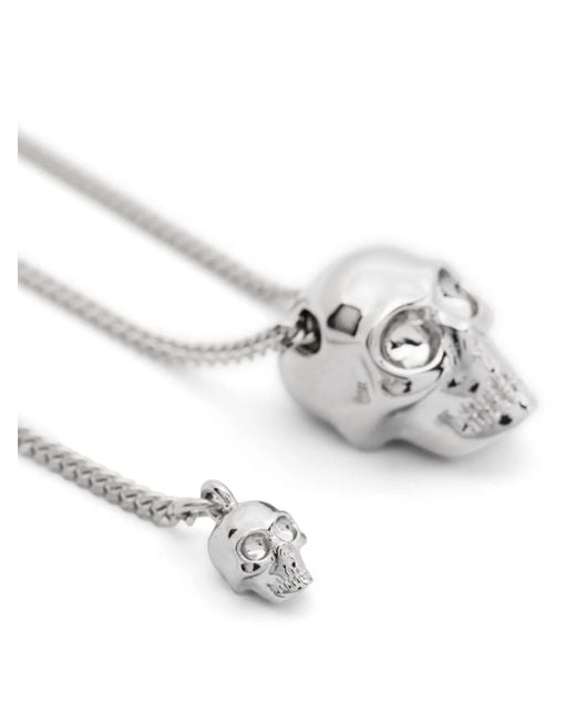 McQueen White Brass Necklace for men