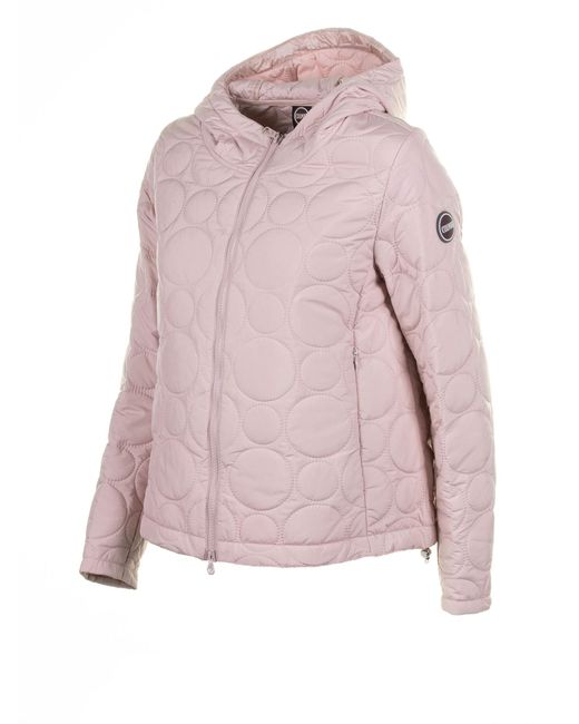 Colmar Pink Quilted Cape With Zip And Hood