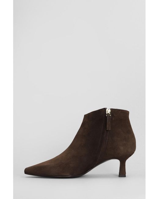 Dee Routation Boot Julie Dee High Heels Ankle Boots in Brown | Lyst