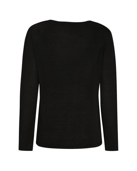 Max Mara Black Giolino Linen Sweater