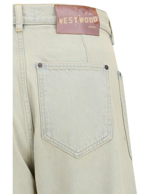 Vivienne Westwood White Jeans Cotton With Patch Pockets for men