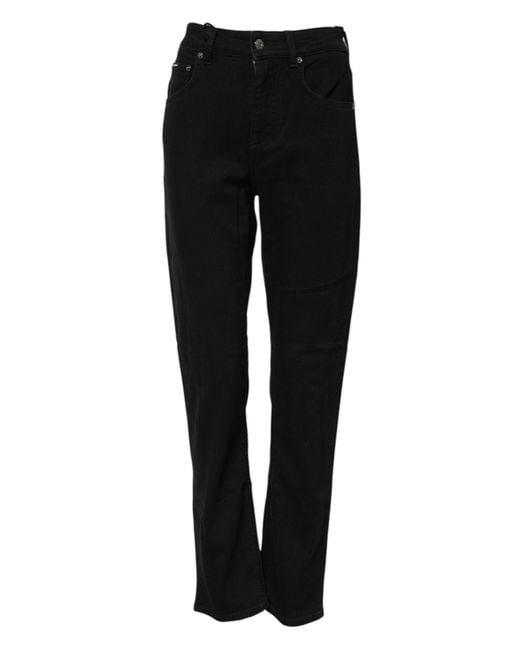 Dolce & Gabbana Black Boyfriend Cotton Stretch Denim Jeans