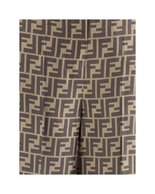 Fendi Brown Silk Casual Pants