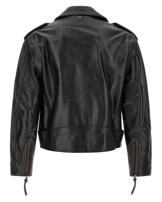 Balmain Black Biker Jacket for men
