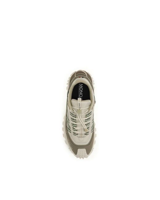 Moncler White Beige Polyamide Athletic Sneakers for men