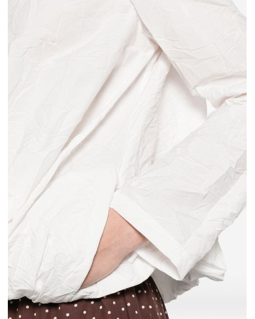 Apuntob White Cotton Blend Jacket