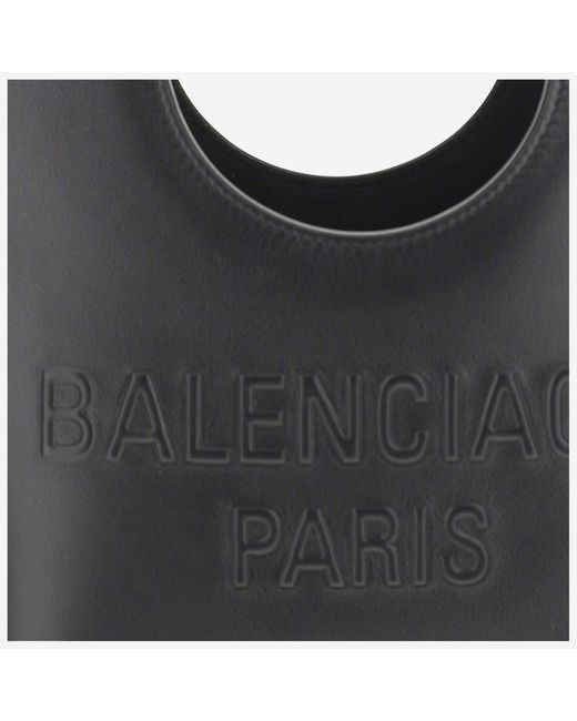 Balenciaga Black Leather Tote Bag