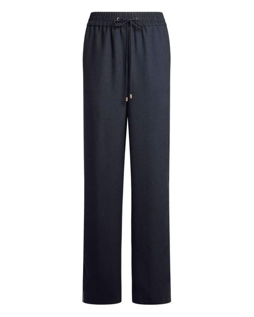 Etro Blue Drawstring Wide-Leg Trousers