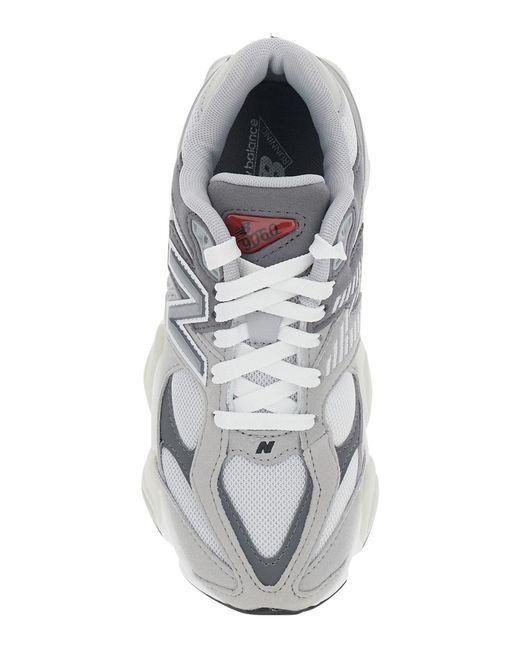 New Balance White Sneakers 9060 Synthetic Trainers for men