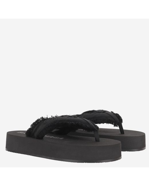 Balenciaga Black Sandals Jet Lag Brushed Satin