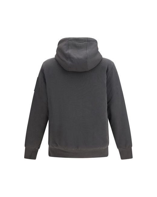 Moose Knuckles Gray Bunny Hooded Sweatshirt Polyester; Cotton Jacket for men
