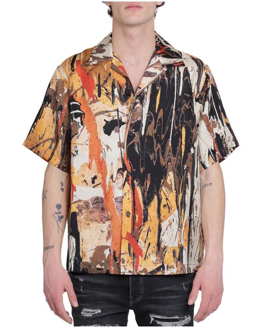 Amiri Multicolor Paint Splatter Shirt for men